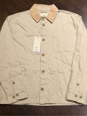 NWT! Folk Nelson Stone Corduroy Barn Chore Jacket 3 Pocket Men’s Size XL Cotton